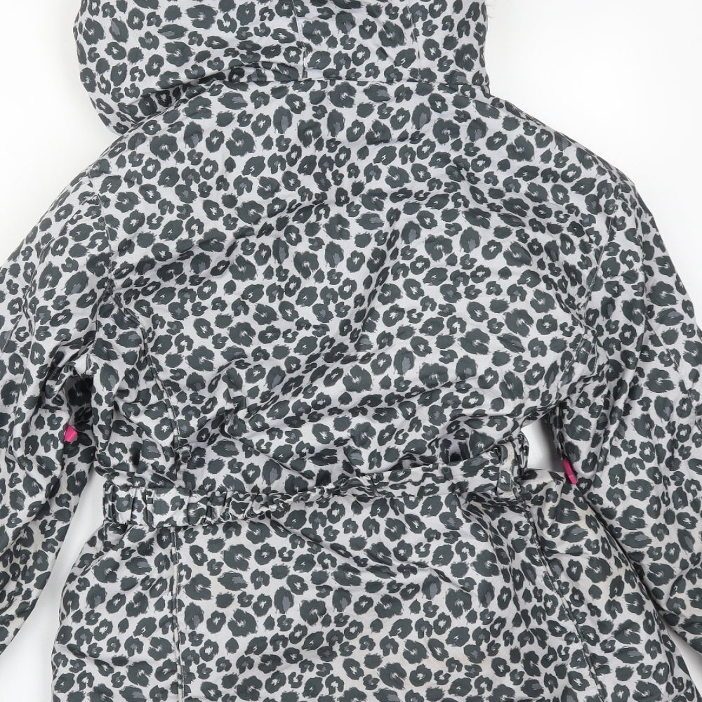 Matalan Girls Multicoloured Animal Print  Overcoat Coat Size 14 Years