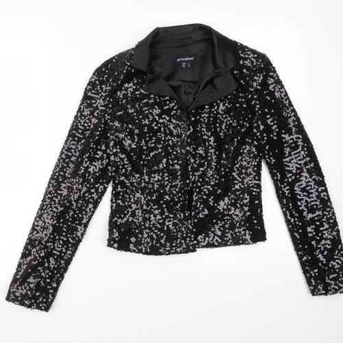 Atmosphere Womens Black  Polyester Jacket Blazer Size 8