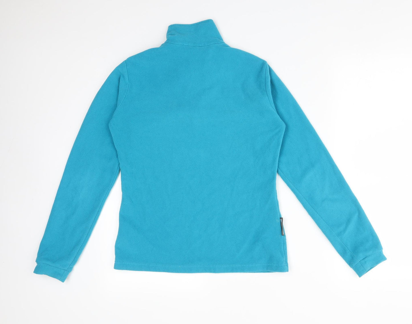 MOUNTAIN ESSENTIALS Womens Blue High Neck  Polyester Pullover Jumper Size 8