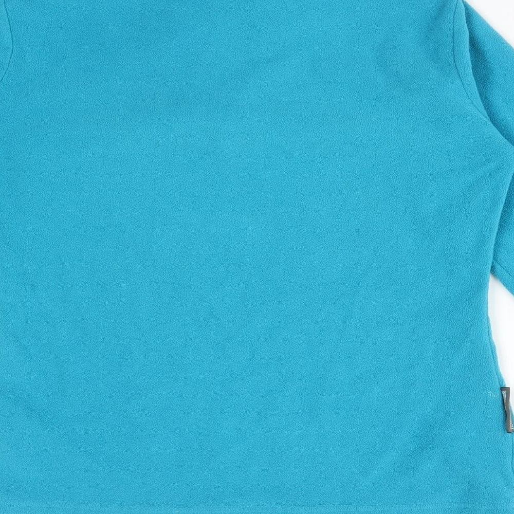 MOUNTAIN ESSENTIALS Womens Blue High Neck  Polyester Pullover Jumper Size 8