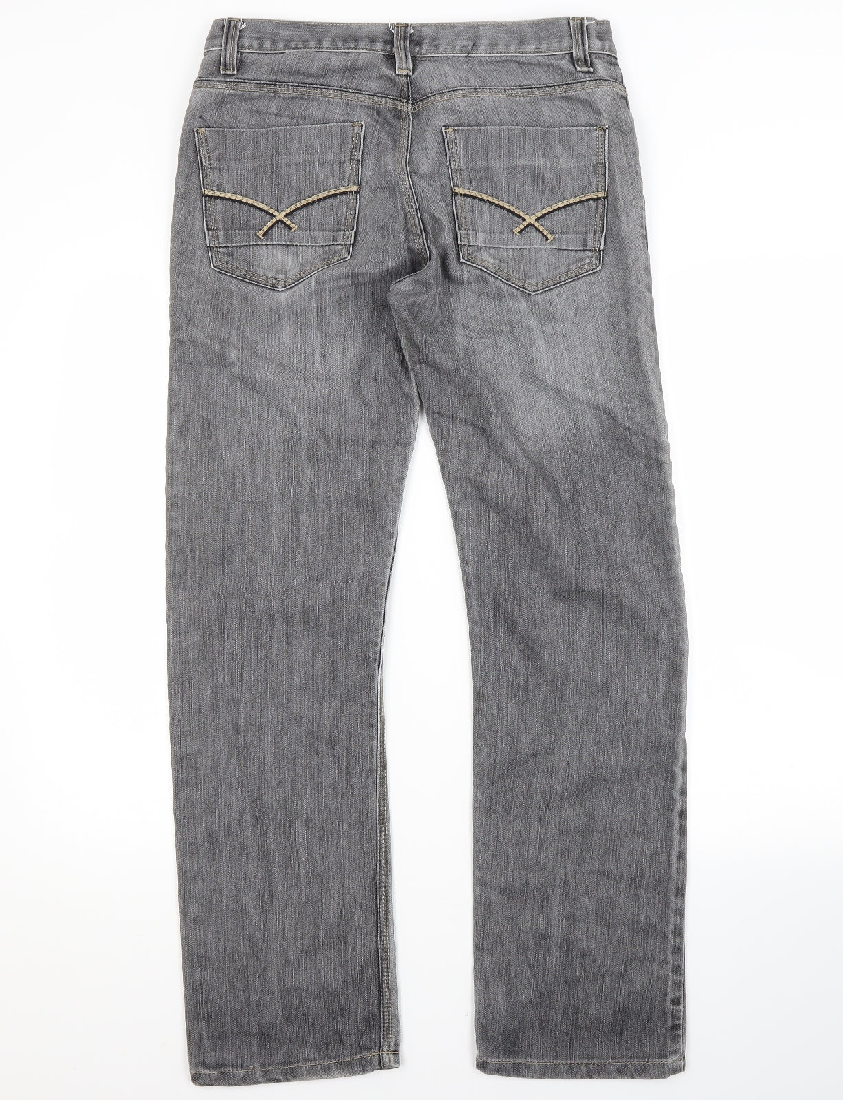 Preworn Mens Grey  Cotton Straight Jeans Size 30 in L32 in Regular