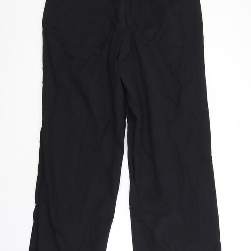 NEXT Womens Black  Cotton Trousers  Size 16 L32 in Regular