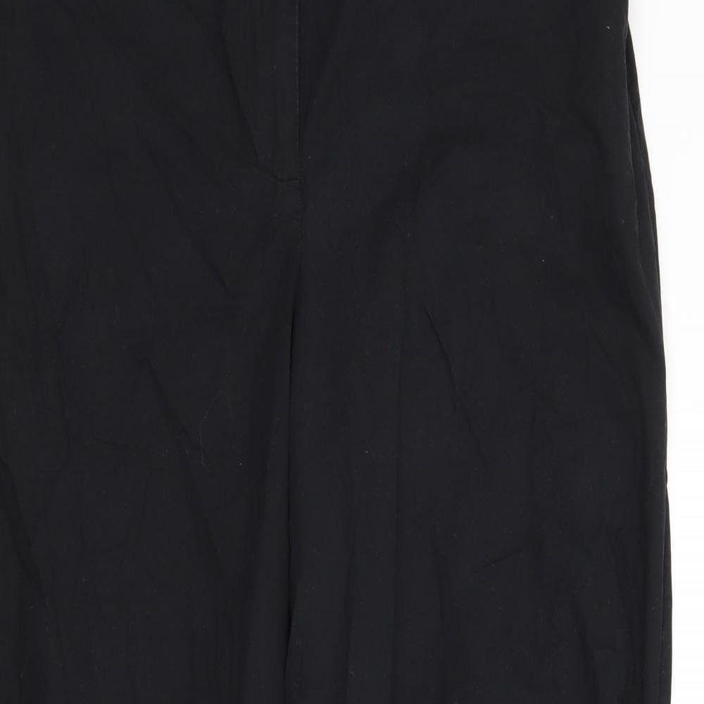 NEXT Womens Black  Cotton Trousers  Size 16 L32 in Regular