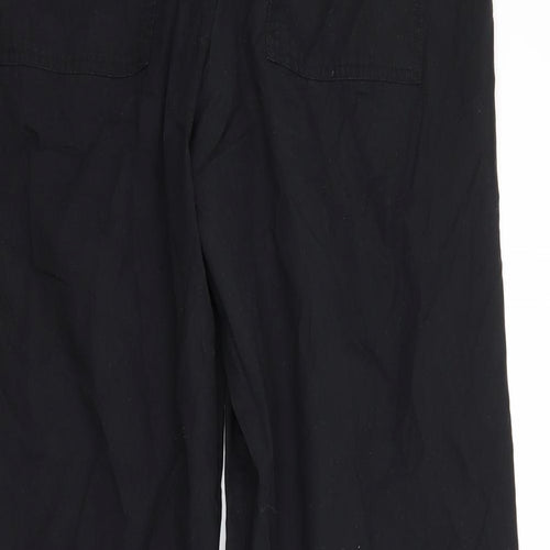 NEXT Womens Black  Cotton Trousers  Size 16 L32 in Regular