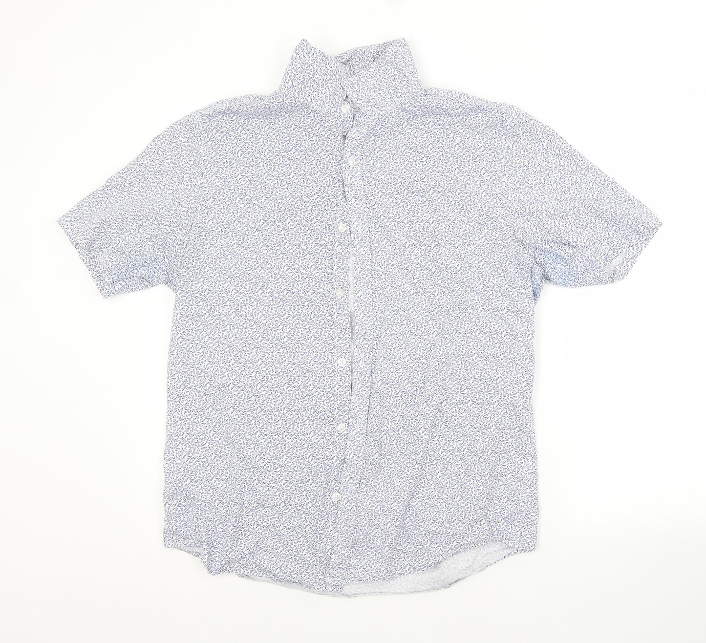 Cedar Wood State Mens Blue Argyle/Diamond Cotton  Button-Up Size L Collared