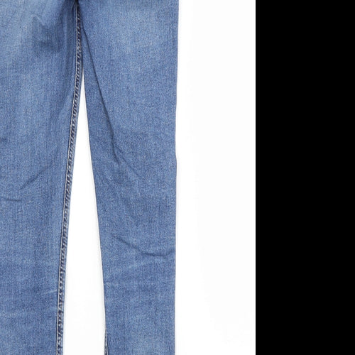 Topshop Womens Blue  Cotton Skinny Jeans Size 25 in L32 in Regular