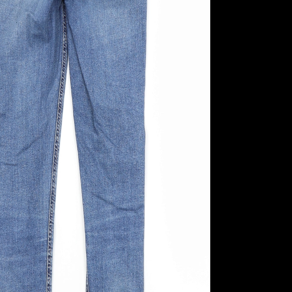 Topshop Womens Blue  Cotton Skinny Jeans Size 25 in L32 in Regular