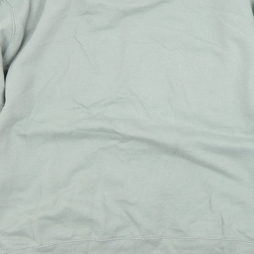Preworn Womens Green  Cotton Pullover Sweatshirt