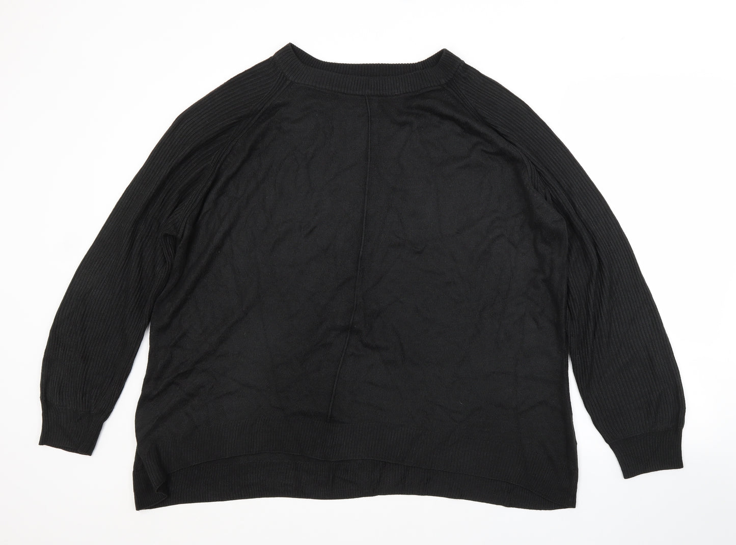 NEXT Mens Black Crew Neck  Acrylic Pullover Jumper Size L