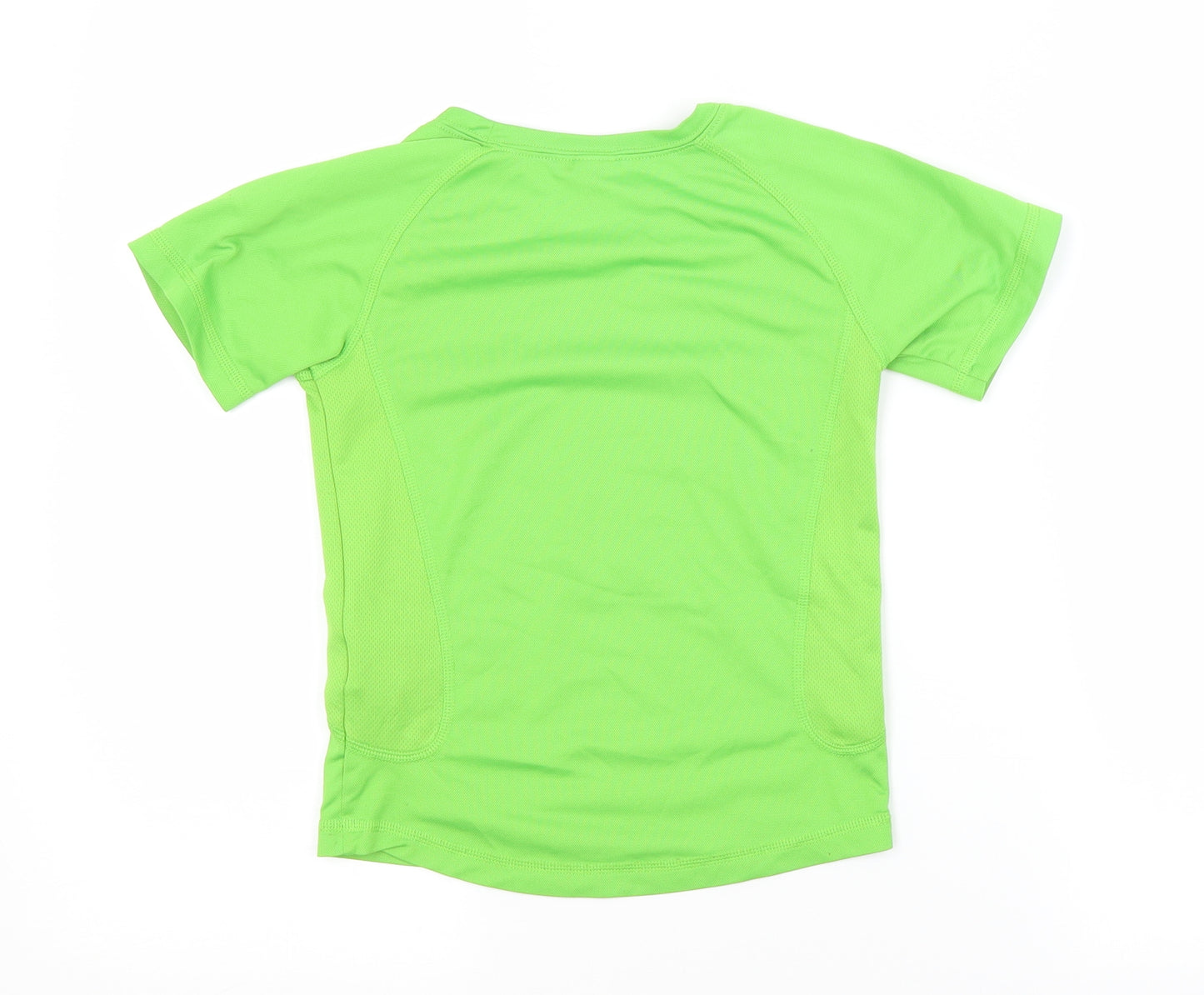 Quechua Boys Green  Polyester Basic Casual Size 5-6 Years Crew Neck