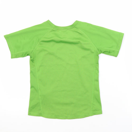 Quechua Boys Green  Polyester Basic Casual Size 5-6 Years Crew Neck