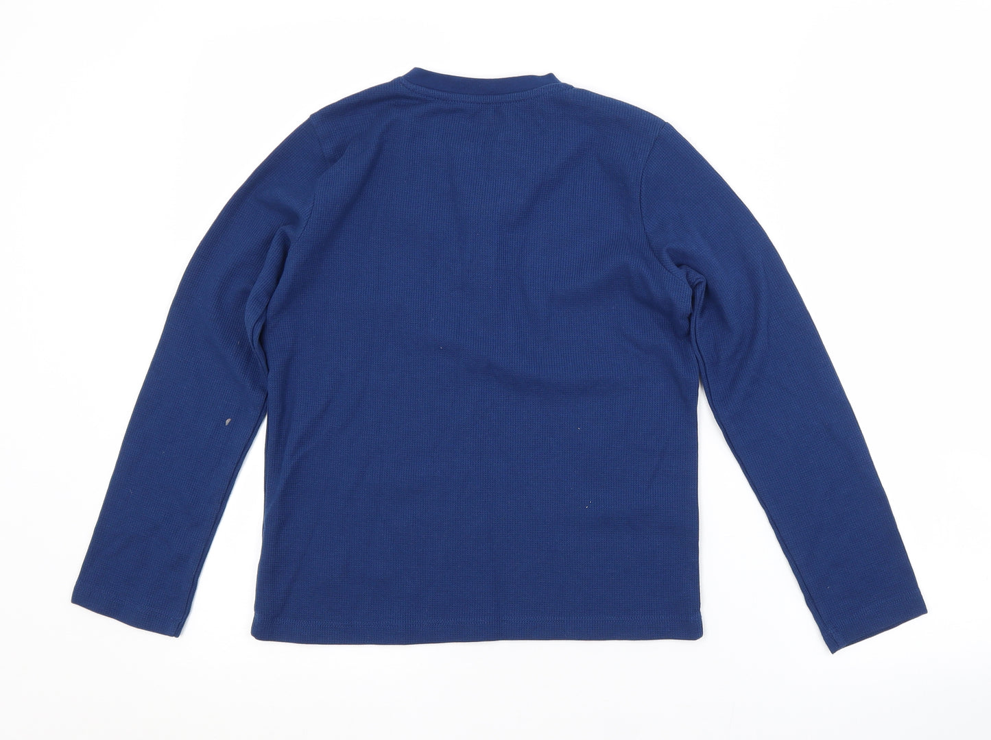 F&F Boys Blue  Cotton Basic T-Shirt Size 9-10 Years Crew Neck