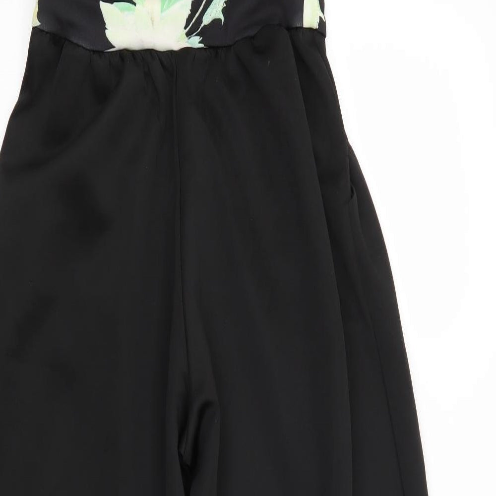 MissLook Womens Black Flecked Polyester Jumpsuit One-Piece Size 10