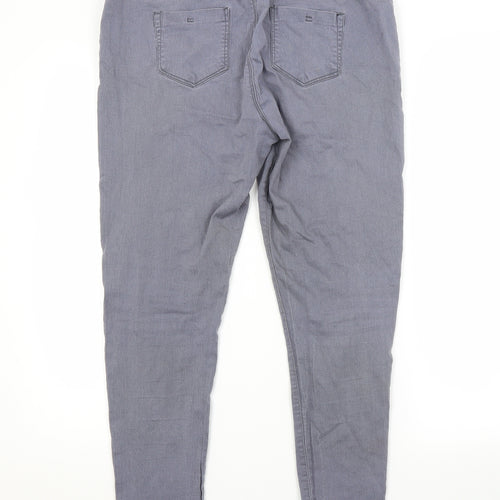 Preworn Womens Blue  Cotton Jegging Jeans Size 14 L26 in Regular