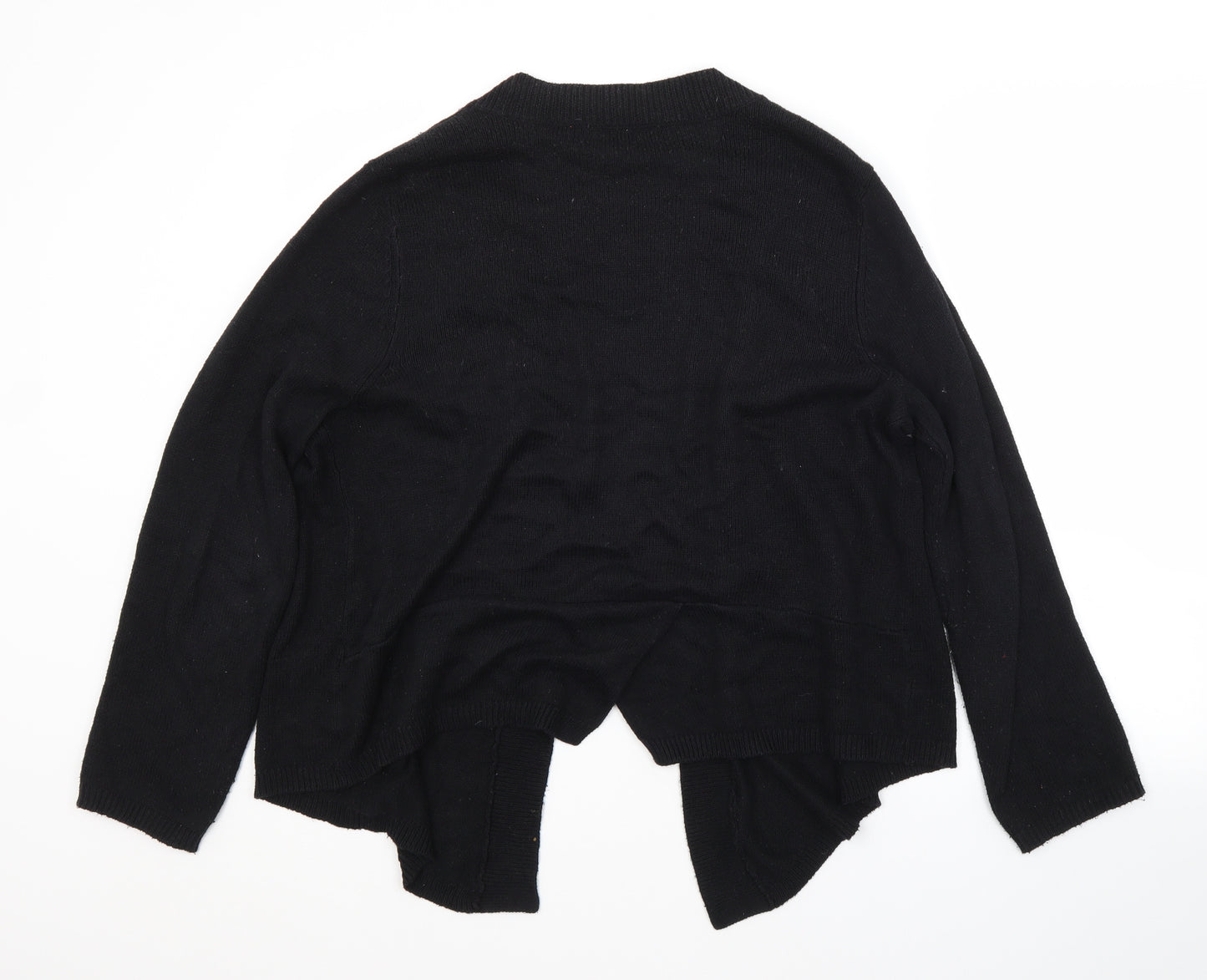 George Womens Black V-Neck  Cotton Cardigan Jumper Size 16
