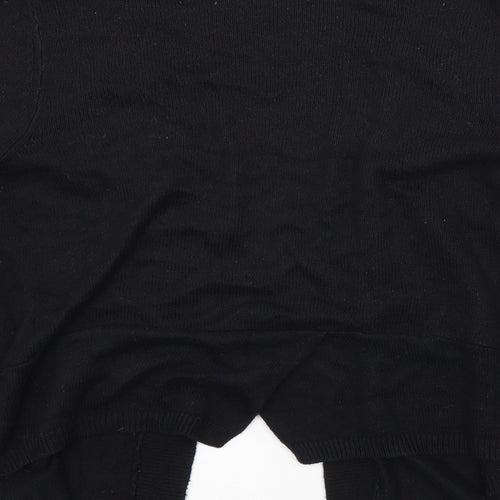George Womens Black V-Neck  Cotton Cardigan Jumper Size 16