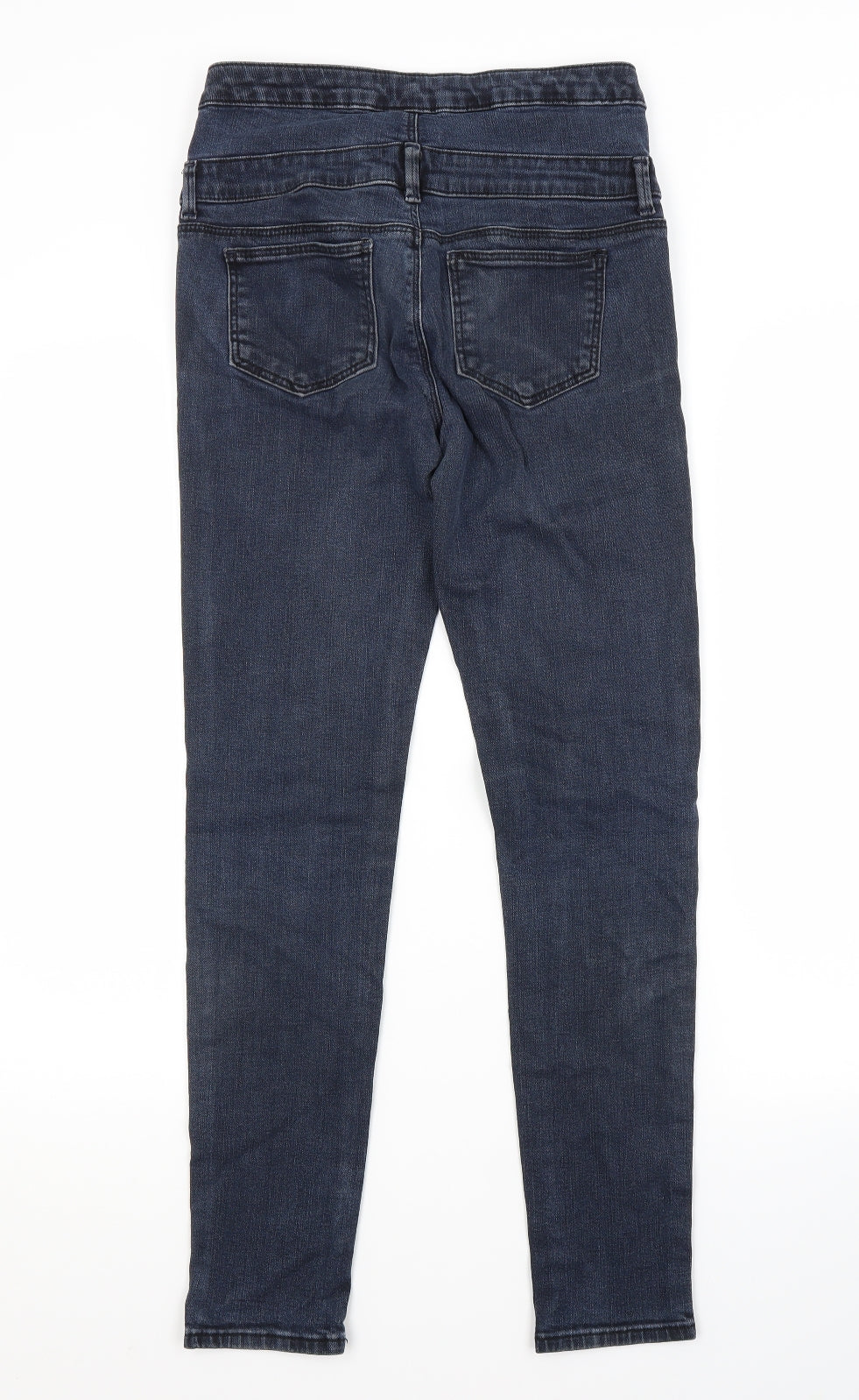 Topshop Womens Blue  Cotton Skinny Jeans Size 28 in L30 in Regular