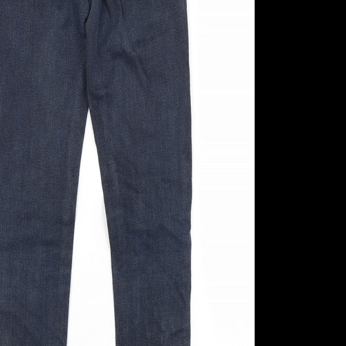 Topshop Womens Blue  Cotton Skinny Jeans Size 28 in L30 in Regular