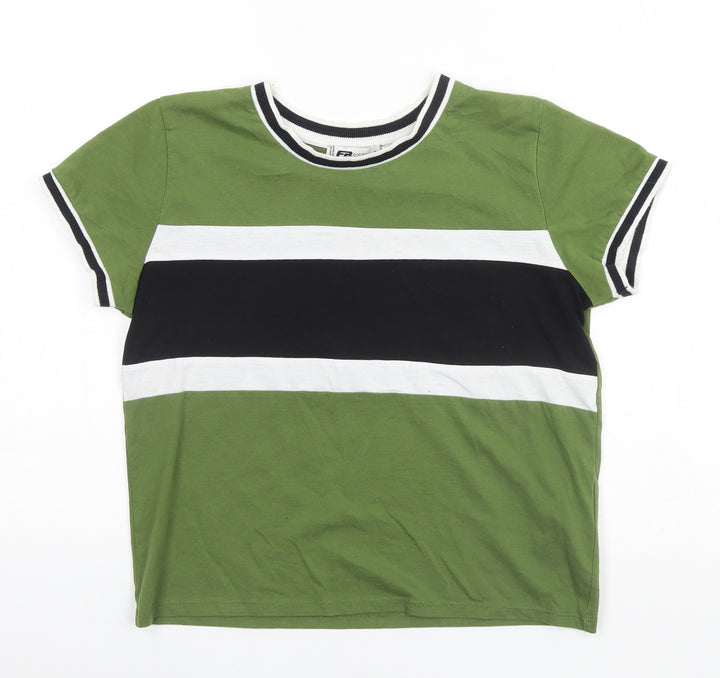 Preworn Mens Green Cotton T-Shirt Size S Round Neck