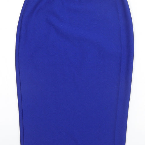 Select Womens Blue  Polyester Straight & Pencil Skirt Size 8
