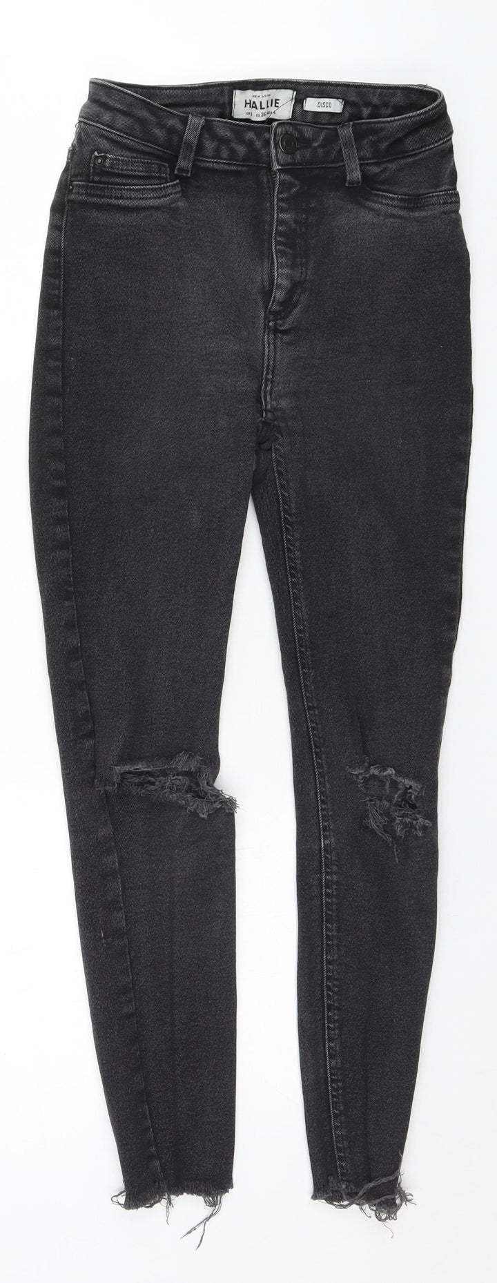 New Look Womens Grey Cotton Skinny Jeans Size 8 L26 in Regular