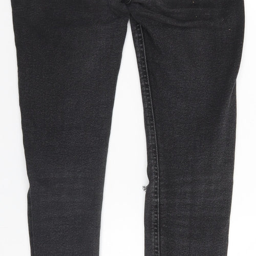 New Look Womens Grey  Cotton Skinny Jeans Size 8 L26 in Regular