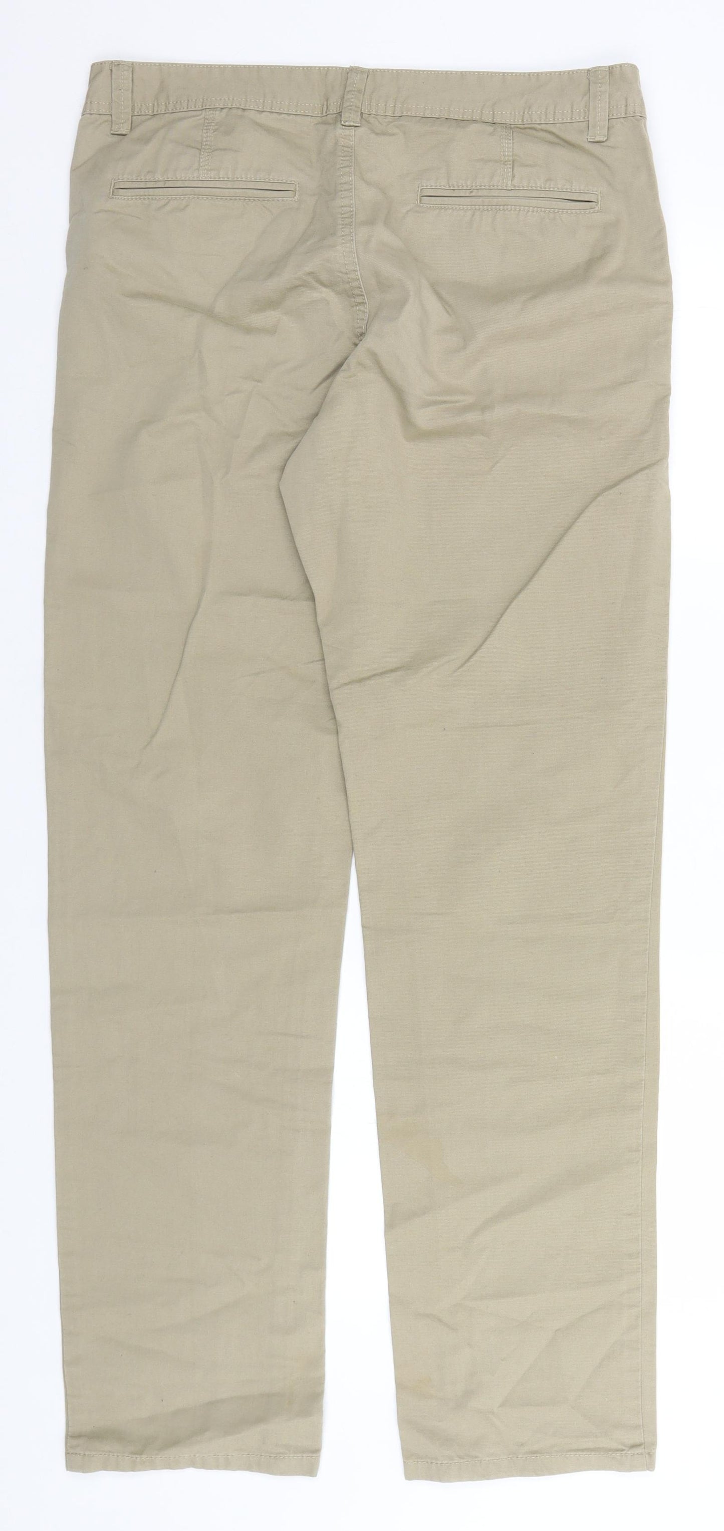 Red Herring Womens Beige  Cotton Trousers  Size 34 in L32 in Regular