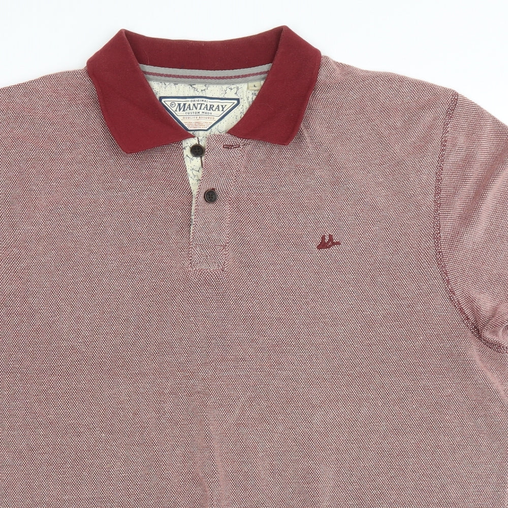 Debenhams Mens Grey  Cotton  Polo Size L Collared