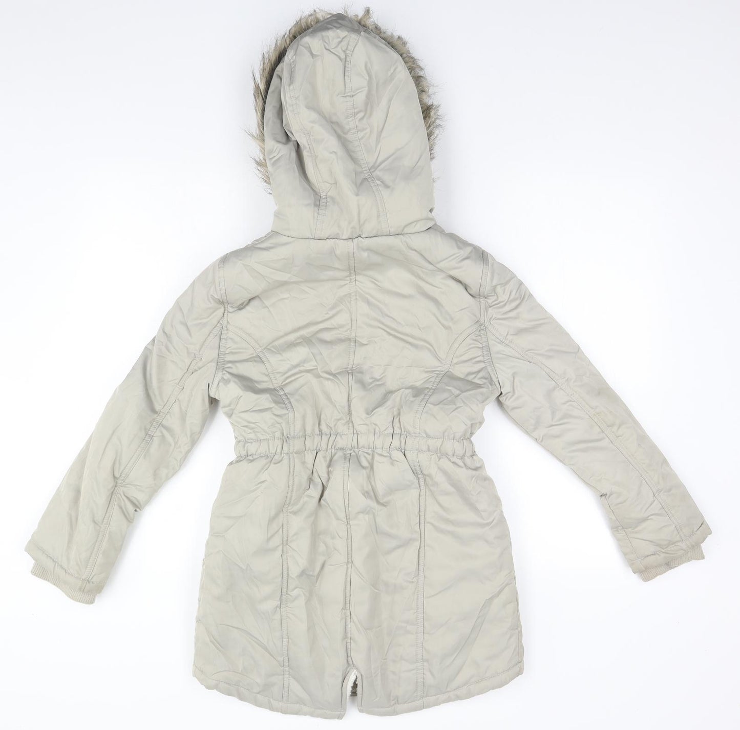 George Girls Beige   Parka Coat Size 11-12 Years