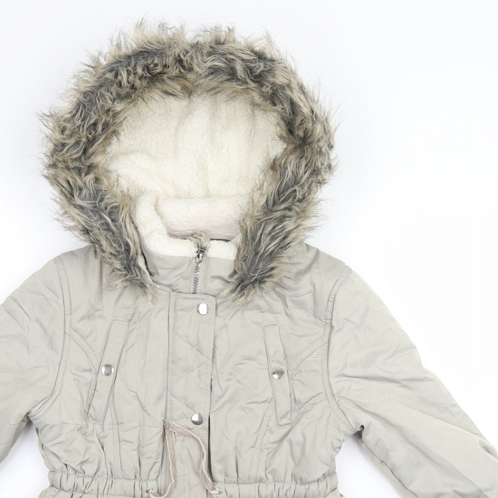 George Girls Beige   Parka Coat Size 11-12 Years