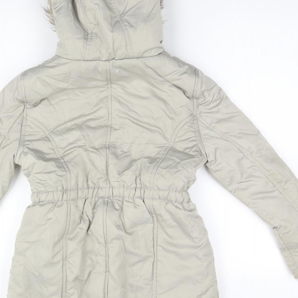 George Girls Beige   Parka Coat Size 11-12 Years