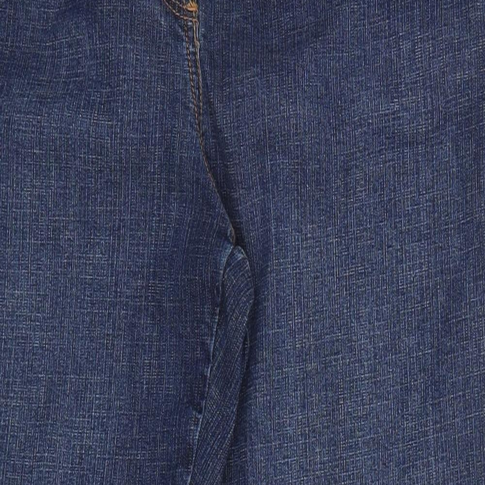 BM Womens Blue  Cotton Straight Jeans Size 14 L25 in Regular