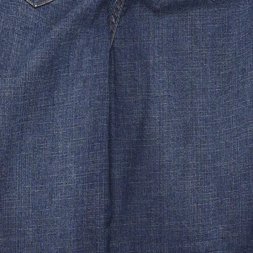 BM Womens Blue  Cotton Straight Jeans Size 14 L25 in Regular