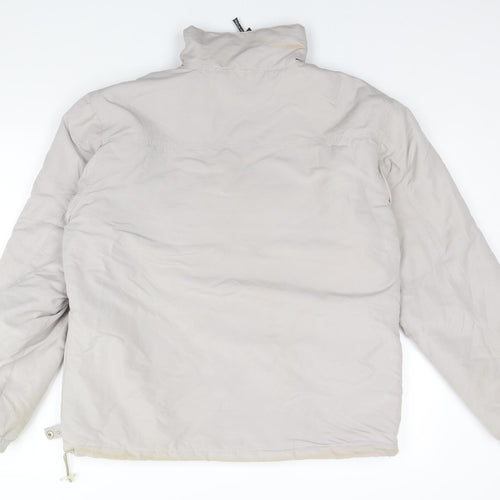 Henley Womens Grey High Neck  Polyester Pullover Jumper Size M