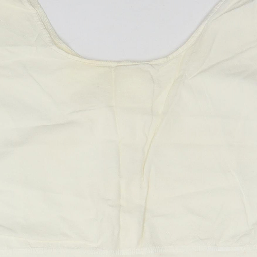 Marks and Spencer Womens Ivory Round Neck  Cotton Cardigan Jumper Size 16