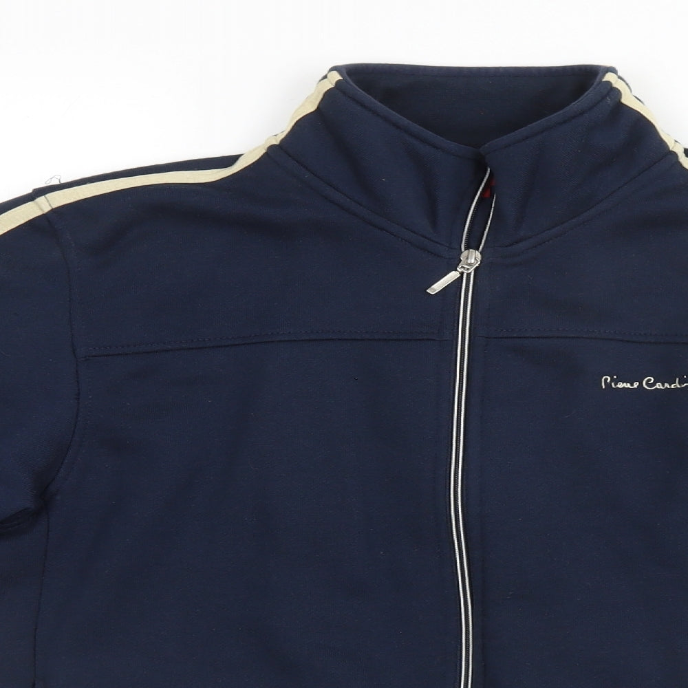 Pierre Cardin Mens Blue High Neck  Polyester Full Zip Jumper Size M