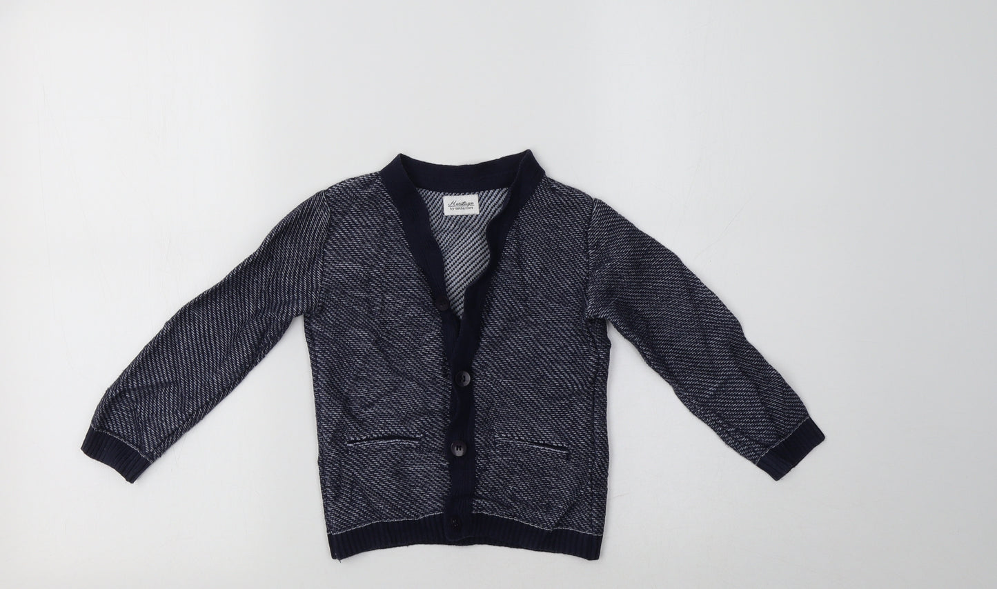 Mothercare Baby Blue  Cotton Cardigan Jumper Size 18-24 Months