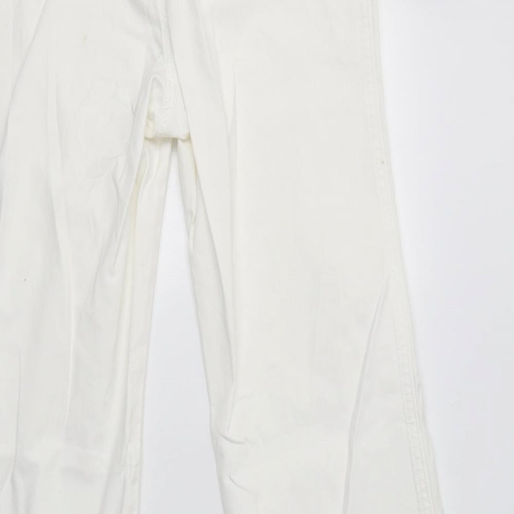 Gap Womens White  Cotton Flared Jeans Size 12 L33 in Regular