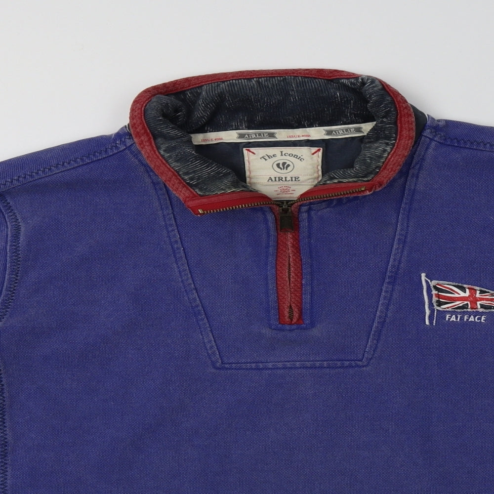 Fat Face Mens Blue  Cotton Pullover Sweatshirt Size XL