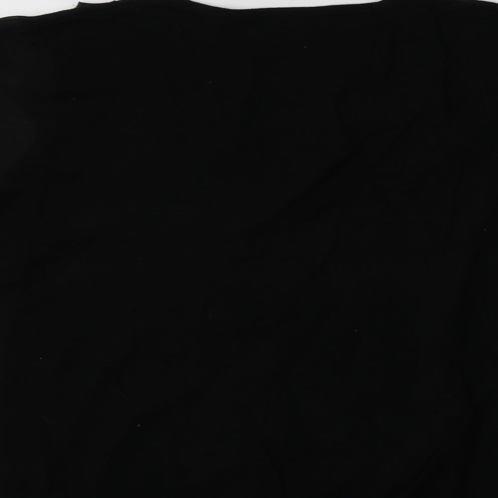 Kaliko Womens Black Round Neck  Viscose Pullover Jumper Size 12