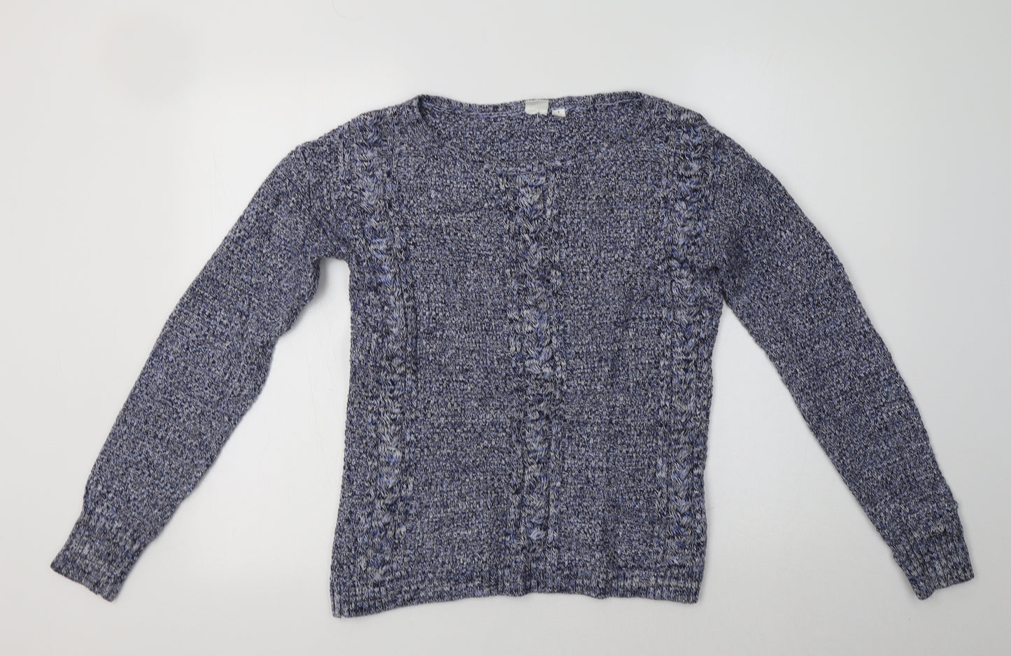 Gap Womens Blue Crew Neck  Cotton Pullover Jumper Size S