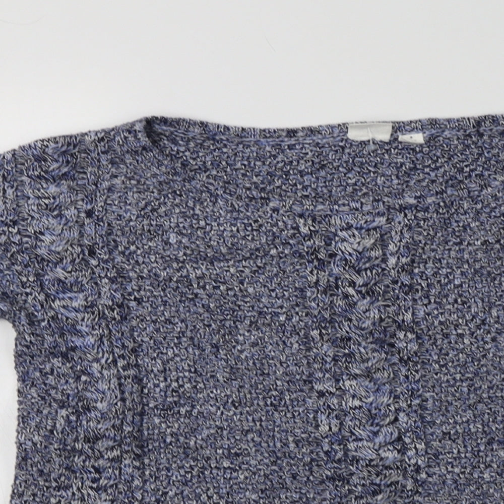 Gap Womens Blue Crew Neck  Cotton Pullover Jumper Size S