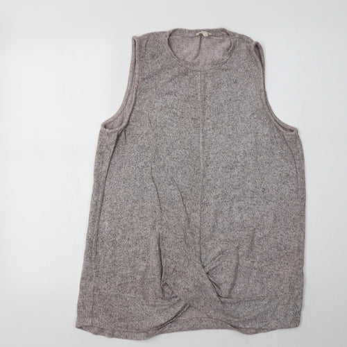 River Island Womens Pink Crew Neck  Viscose Vest Jumper Size 14