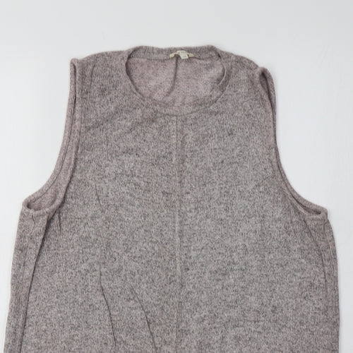 River Island Womens Pink Crew Neck  Viscose Vest Jumper Size 14