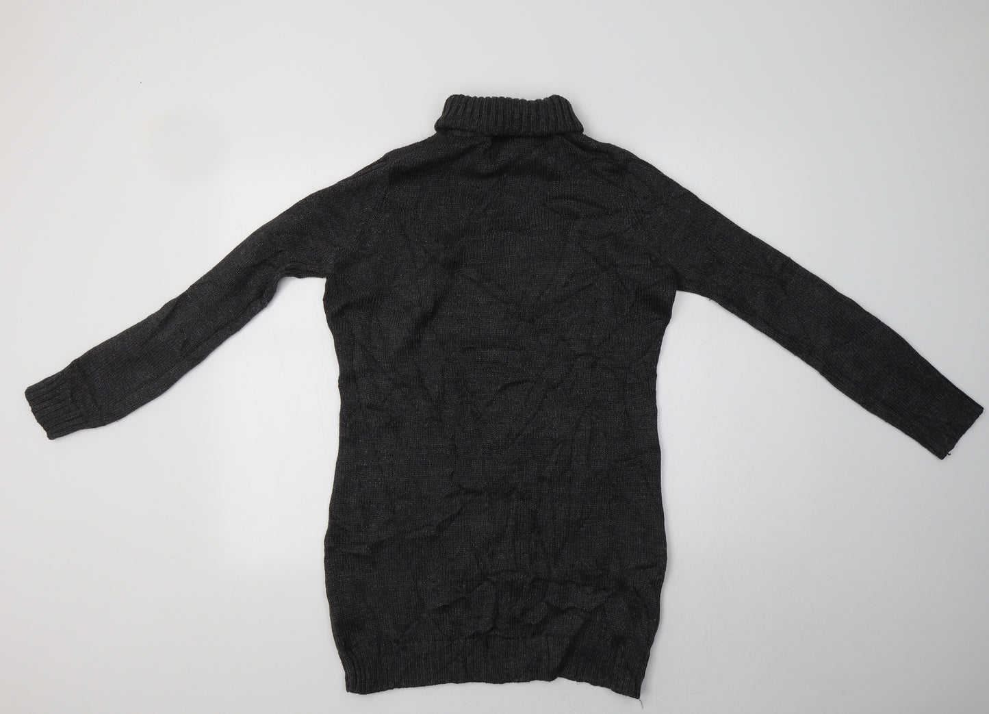 ESMARA Womens Grey  Cotton Jumper Dress  Size 14 Roll Neck