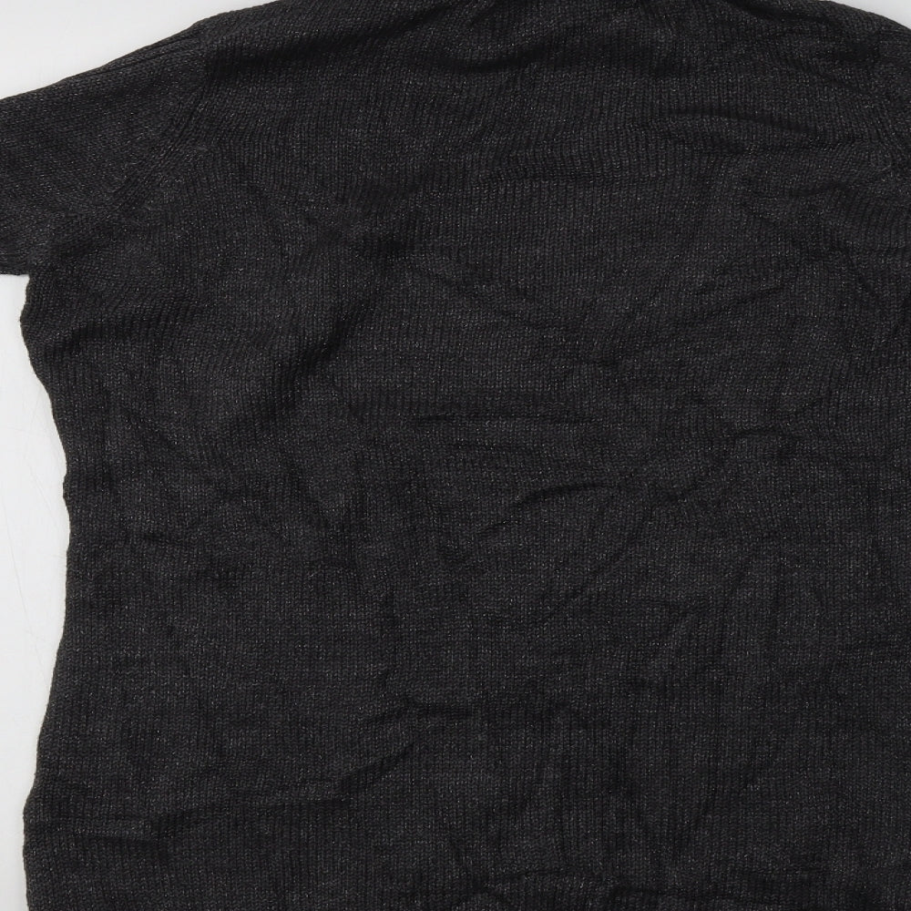 ESMARA Womens Grey  Cotton Jumper Dress  Size 14 Roll Neck