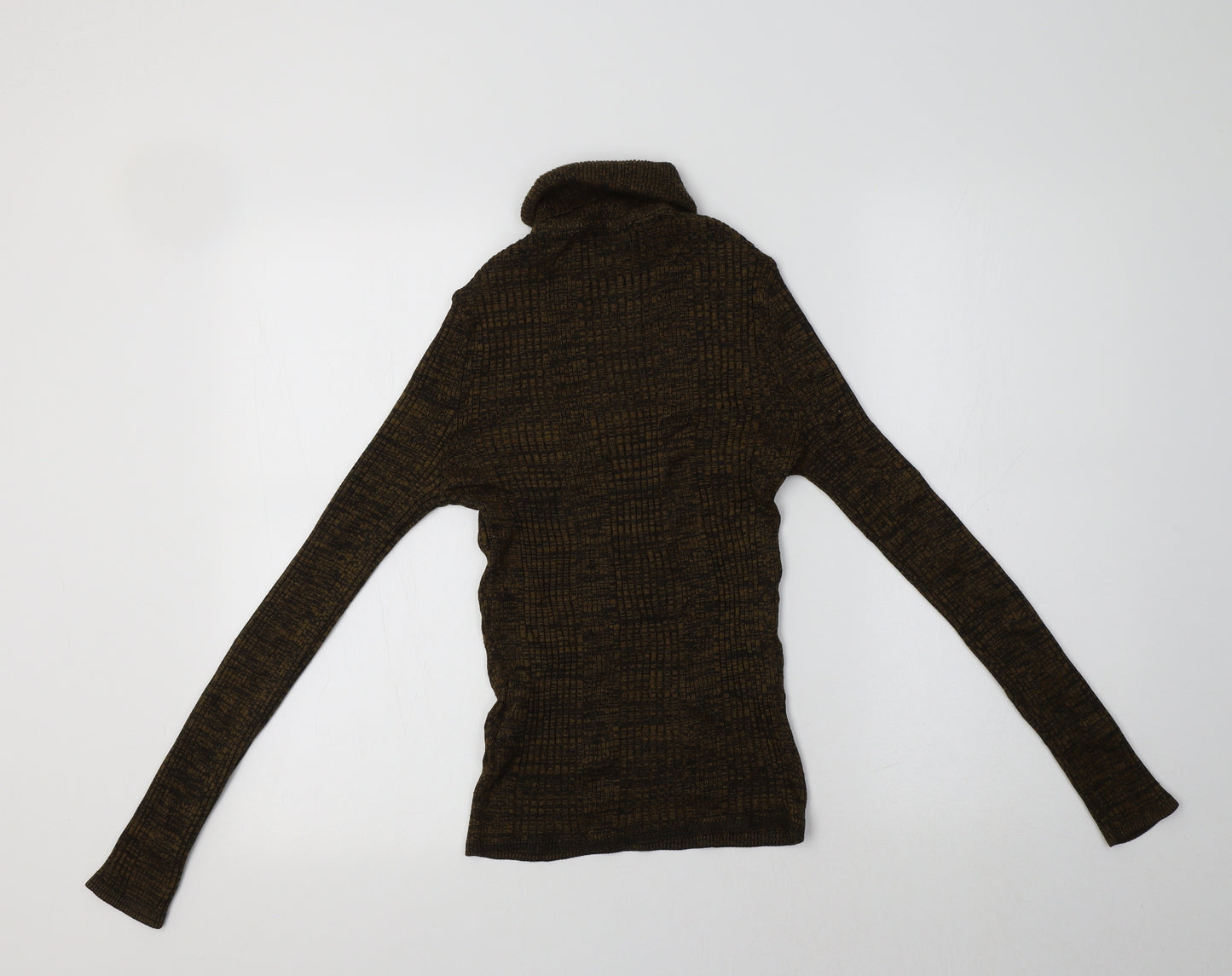 Topshop Womens Green Roll Neck  Acrylic Pullover Jumper Size 10