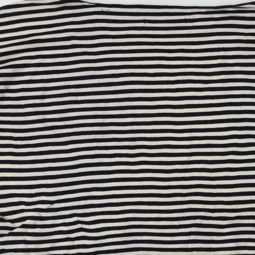 Marc O'Polo Womens Blue Boat Neck Striped Cotton Pullover Jumper Size M