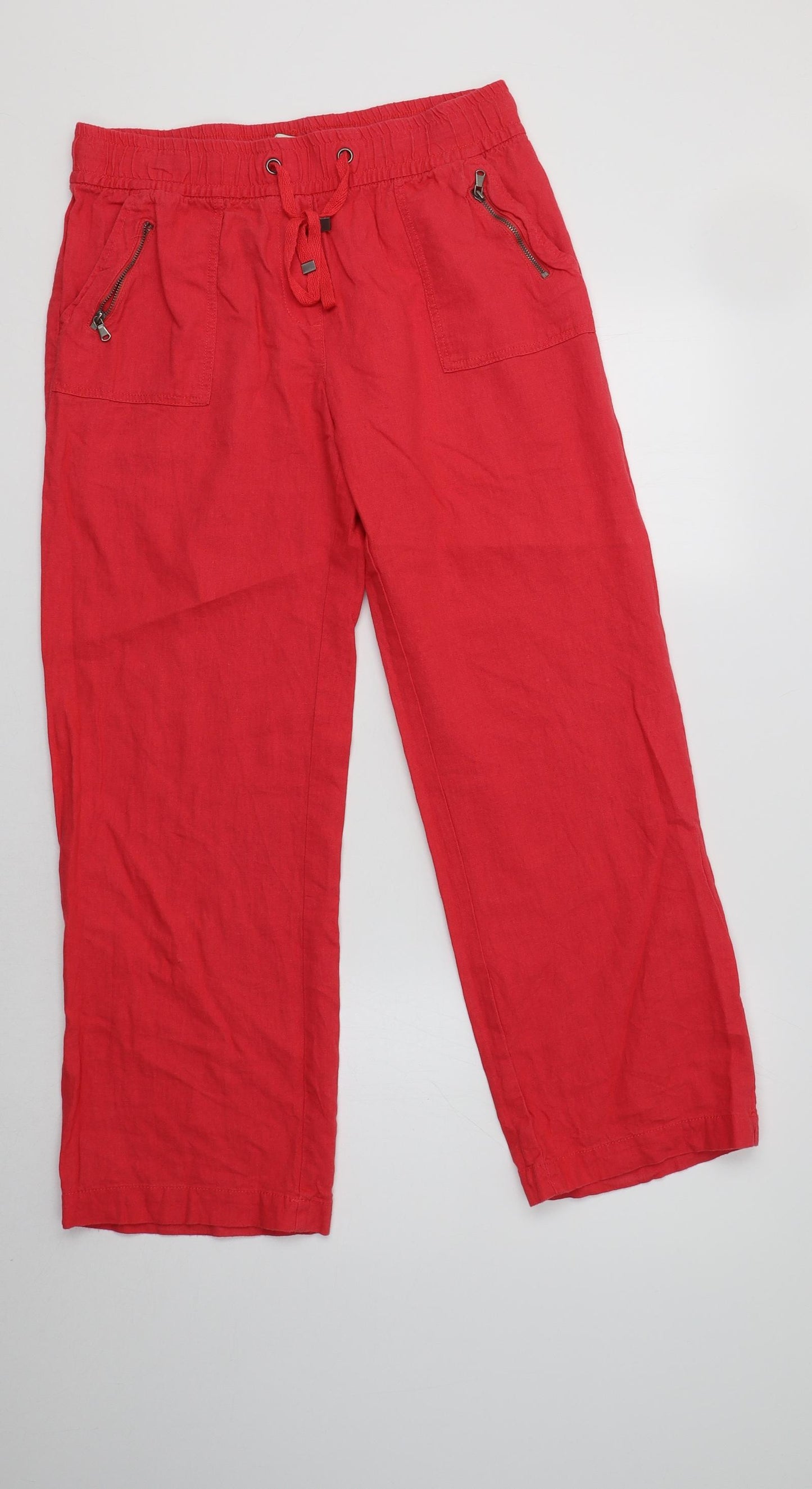 George Womens Pink  Viscose Trousers  Size 10 L29 in Regular