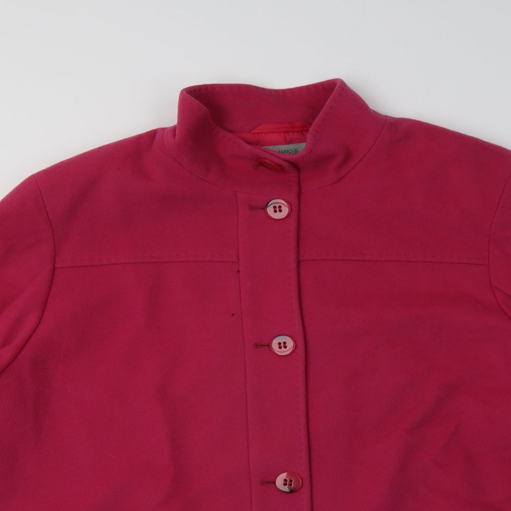 M&S Womens Pink   Pea Coat Coat Size 20